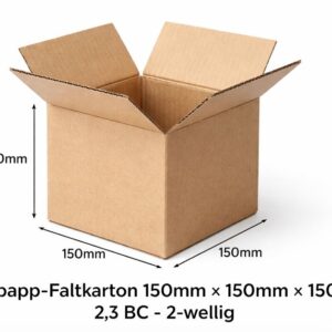 Wellpapp-Falltkarton 150x150x150mm Wellpapp-Falltkarton 150x150x150mm
