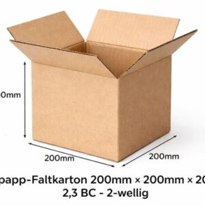Wellpapp-Falltkarton200x200x200mm Wellpapp-Falltkarton200x200x200mm